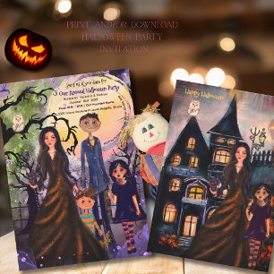 A Wicked good family time- Happy Halloween Invitation