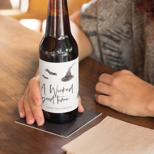 A Wicked Good Time | Happy Halloween Beer Bottle Label (Creator Uploaded)