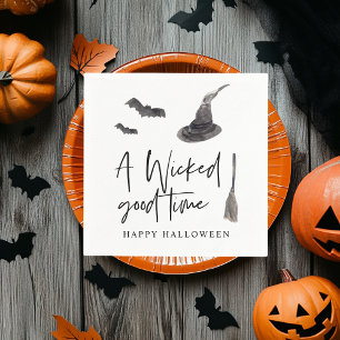 A Wicked Good Time   Happy Halloween Napkin