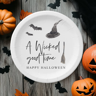 A Wicked Good Time Happy Halloween Paper Plate