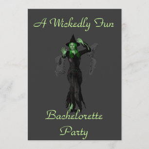 "A Wickedly Fun Bachelorette Party" w/ Witch Invitation