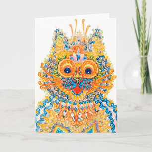 A Wide Eyed Cat, Louis Wain Card