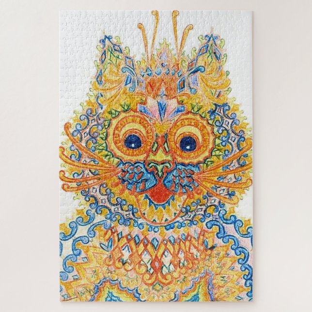 A Wide Eyed Cat, Louis Wain Jigsaw Puzzle (Vertical)