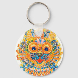 A Wide Eyed Cat, Louis Wain Key Ring