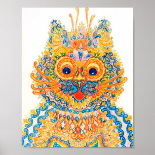 A Wide Eyed Cat, Louis Wain Poster