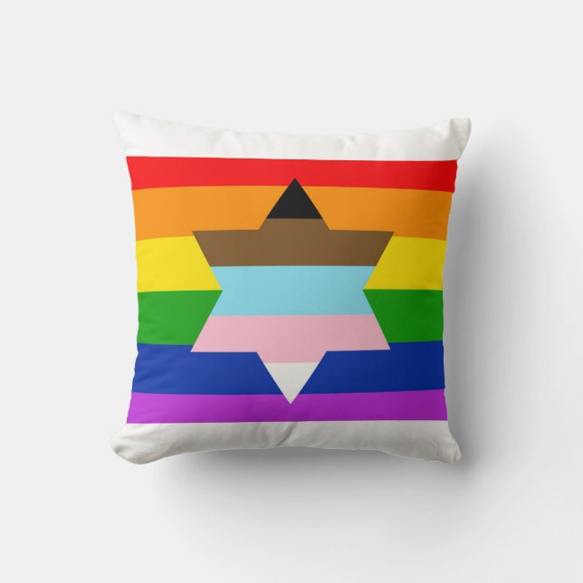 A Wider Bridge Flag Throw Pillow (Front)