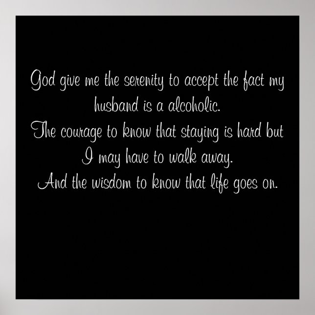 A Wife's serenity prayer Poster (Front)