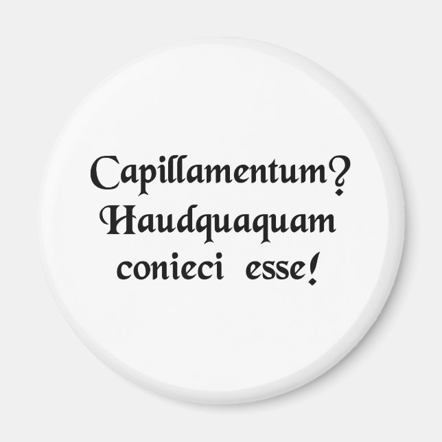 A wig? I never would have guessed! Magnet (Front)