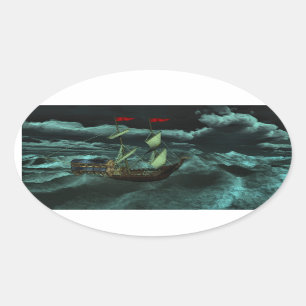 A Wild and Stormy Sea Stickers