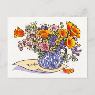 A Wild Bouquet for You postcard