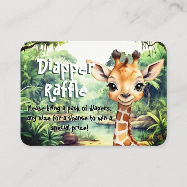 A Wild One Baby Shower  Enclosure Card (Front)