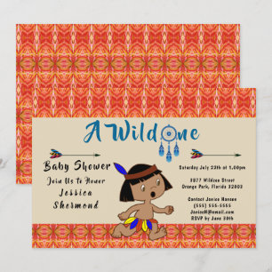 A Wild One Baby Shower Tribal Arrows Abstract Card