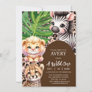 A Wild One First Birthday Invitations