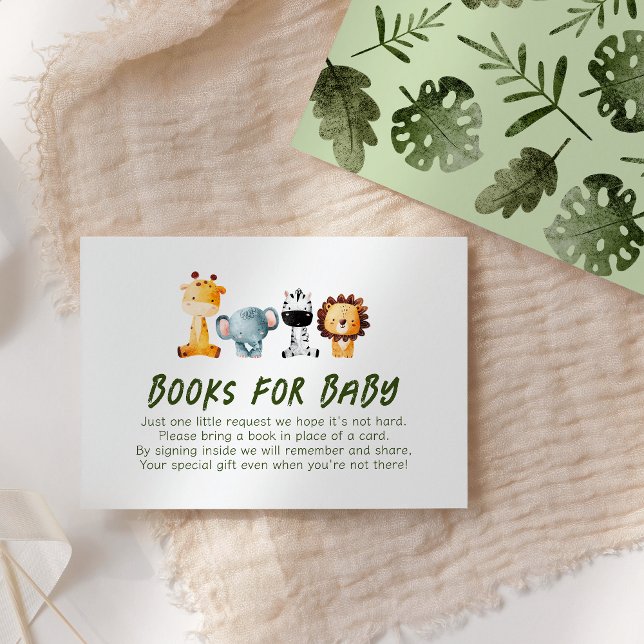 A Wild One Is On The Way Safari Books For Baby Enclosure Card (Creator Uploaded)