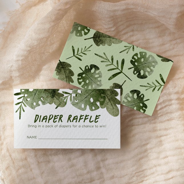 A Wild One Is On The Way Safari Diaper Raffle Enclosure Card (Creator Uploaded)