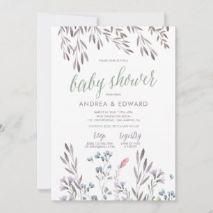 A Wildflower Wedding Baby Shower Invitation