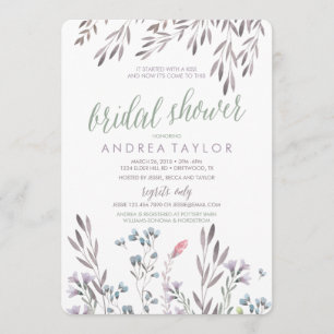 A Wildflower Wedding Bridal Shower Invitation