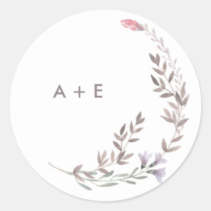 A Wildflower Wedding Classic Round Sticker