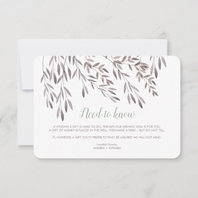 A Wildflower Wedding Extra Enclosure Card (Front)