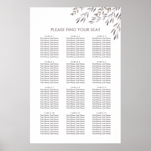 A Wildflower Wedding Seating Chart