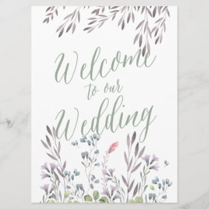 A Wildflower Wedding - Welcome Sign Invitation