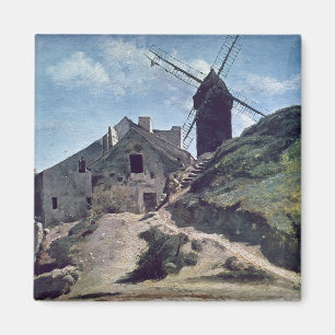 A Windmill at Montmartre, 1840-45 Magnet