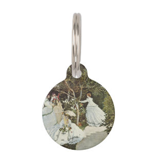 A Windmill at Zaandam Claude Monet     Button Pet Tag