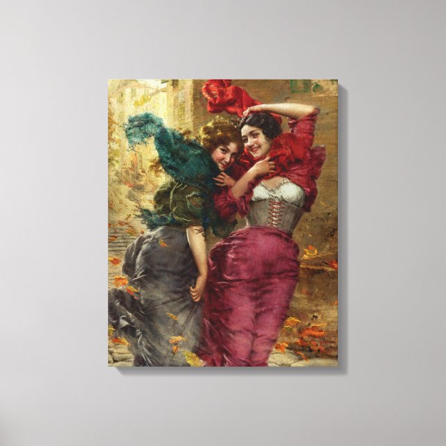 A Windy Day by  Gaetano Bellei Canvas Print (Front)