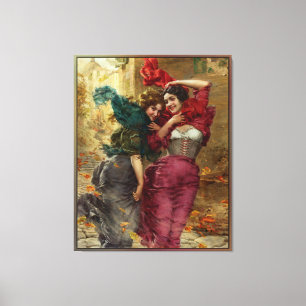 A Windy Day by Gaetano Bellei Canvas Print
