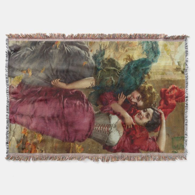 A Windy Day by  Gaetano Bellei Throw Blanket (Front)