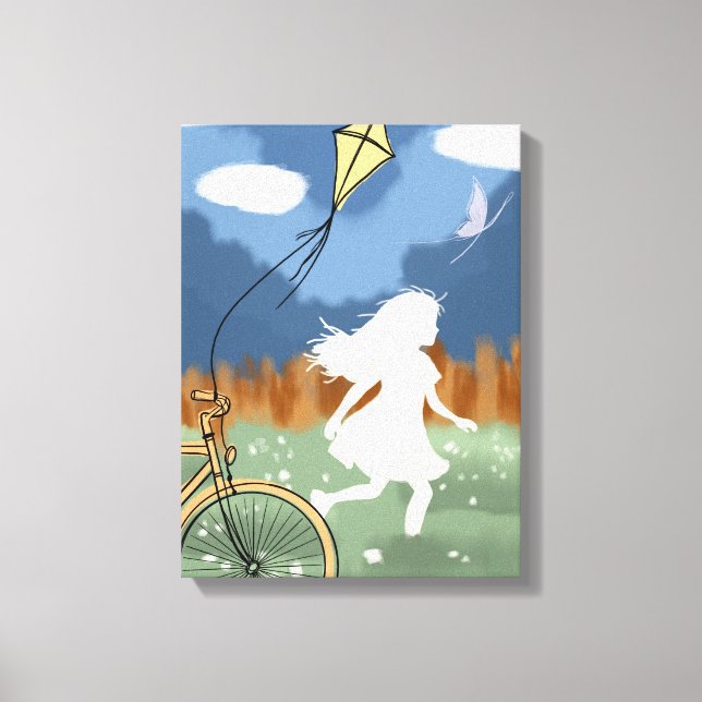 A Wing Ahead I – Childhood Freedom & Play Canvas Print (Front)