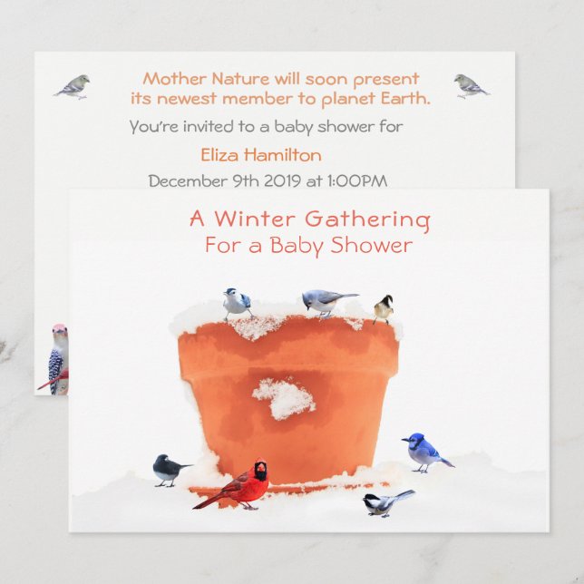 A Winter Baby Shower-Gender Neutral: Invitation (Front/Back)
