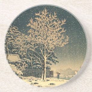 A Winter Day on Sumida River in Japan Coaster