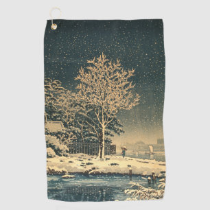 A Winter Day on Sumida River in Japan Golf Towel