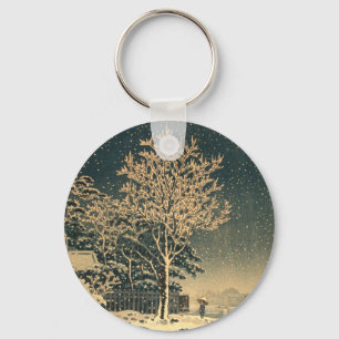 A Winter Day on Sumida River in Japan Key Ring
