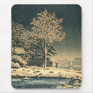A Winter Day on Sumida River in Japan Mouse Mat