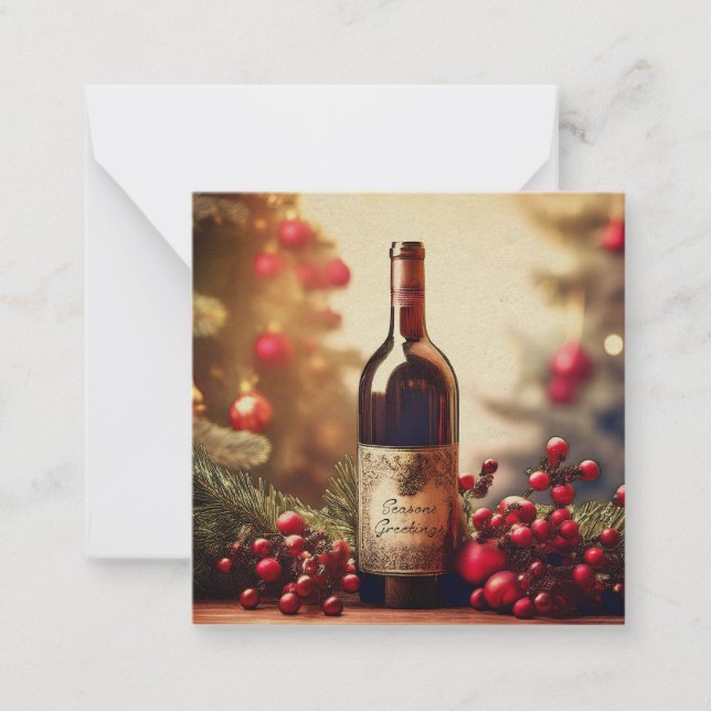 A Winter Holiday Gift of Wine Card (Front)
