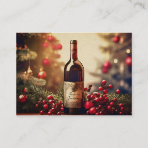 A Winter Holiday Gift of Wine Enclosure Card