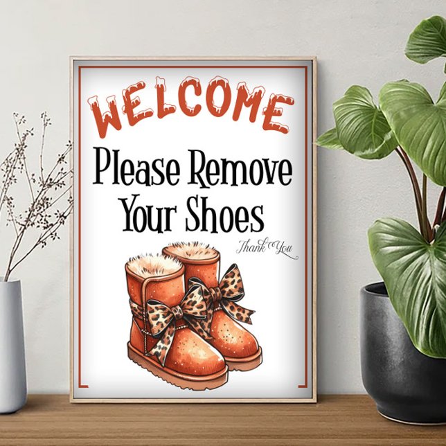 A Winter Please Remove Shoes Sign (Creator Uploaded)