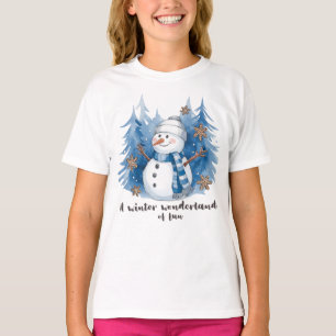 A Winter Wonderland Of Fun Kids Basic T-Shirt