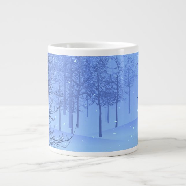A Winter Wonderland on a Large Coffee Mug (Front)