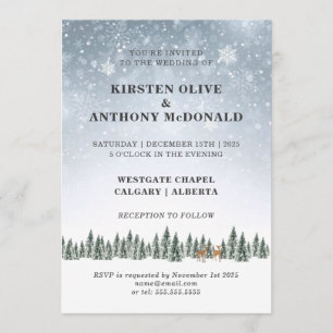 A WINTER WONDERLAND Wedding Invitation