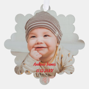 A Winter Wonderland: Your Baby's First Christmas Tree Decoration Card