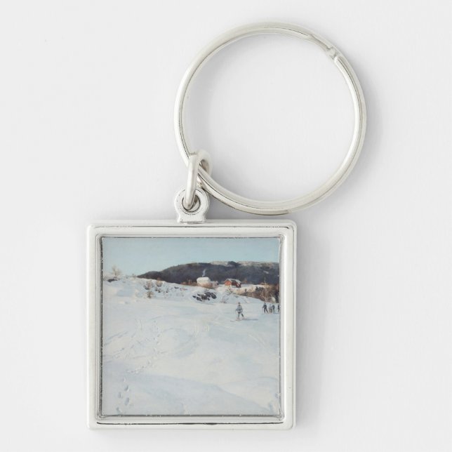 A Winter's Day in Norway, 1886 Key Ring (Front)