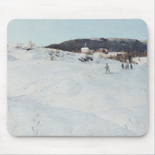 A Winter's Day in Norway, 1886 Mouse Mat