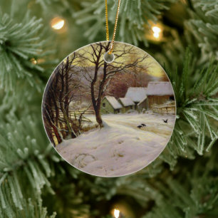 A Winter's Morning Ceramic Tree Decoration