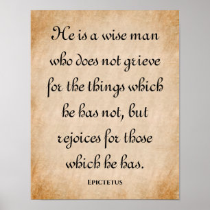 A Wise Man Rejoices... Inspirational Quote Poster