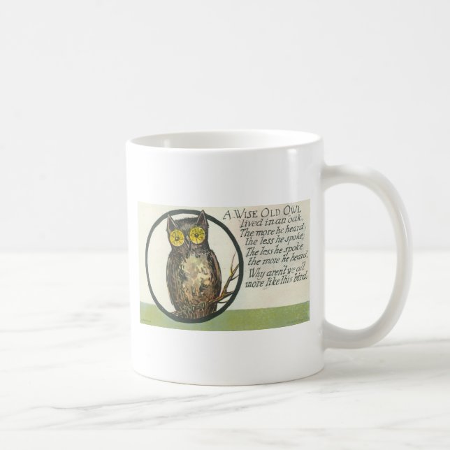 a wise old owl coffee mug (Right)