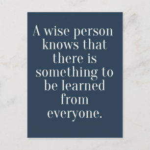 A Wise Person Quote Postcard