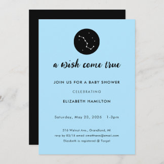 A Wish Come True Big Dipper Baby Shower Invitation